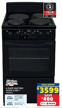 Russells Univa 4 plate electric stove offer