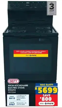 Russells Defy kitchenaire electric stove offer