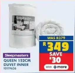 Russells Sleepmasters queen duvet inner offer