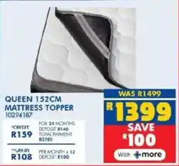 Russells Queen mattress topper offer
