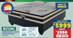Russells Restonic dream zone queen bed set offer