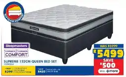 Russells Sleepmasters supreme queen bed set offer