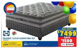 Russells Sealy paloma queen bed set offer