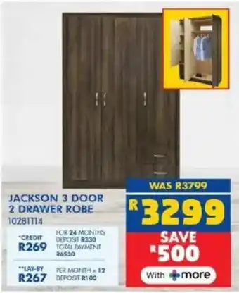 Russells Jackson 3 door 2 drawer robe offer