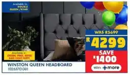 Russells Winston queen headboard offer