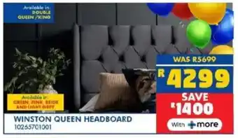 Russells Winston queen headboard offer