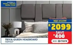Russells Trivia queen headboard offer