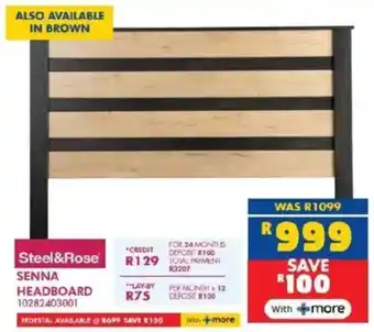 Russells Steel&Rose senna headboard offer