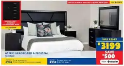 Russells Astrid headboard & pedestal offer