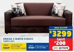 Russells Omega 3 seater couch offer