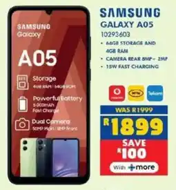 Russells SAMSUNG Galaxy A05 offer