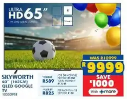 Russells SKYWORTH 65" 165cm QLED Google TV offer