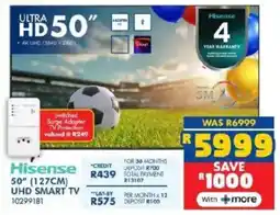 Russells Hisense 50" 127cm UHD Smart TV offer