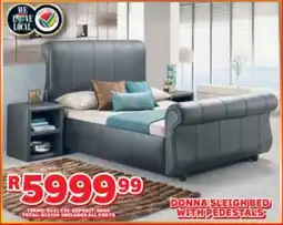 Lewis Donna sleigh bed with pedestals offer