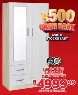 Lewis Ida 2-door 2-drawer mirror robe offer