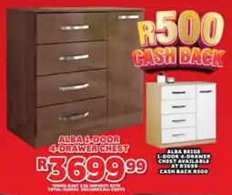 Lewis Alba 1-door 4-drawer chest offer