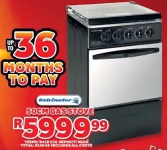 Lewis Kelvinator gas stove offer