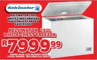 Lewis Kelvinator white chest freezer offer