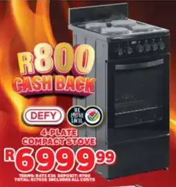 Lewis Defy 4-plate compact stove offer