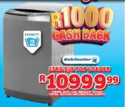 Lewis Kelvinator s/s top loader offer