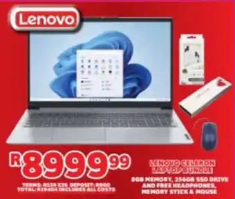 Lewis Lenovo celeron laptop bundle offer