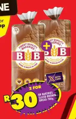 Shoprite BB Bakeries Sliced Brown Bread 700g offer