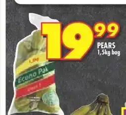 Shoprite PEARS 1,5kg bag offer