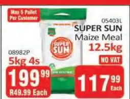 KitKat Cash and Carry SUPER SUN Maize Meal 12.5kg offer