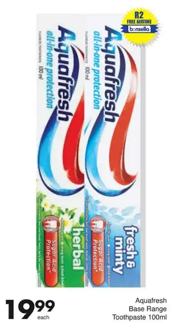 Save Aquafresh Base Range Toothpaste offer