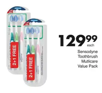 Save Sensodyne Toothbrush Mutlicare Value Pack offer