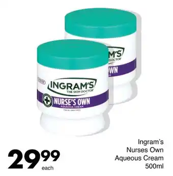 Save Ingram's Nurses Own Aqueous Cream offer