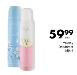 Save Yardley Deodorant offer