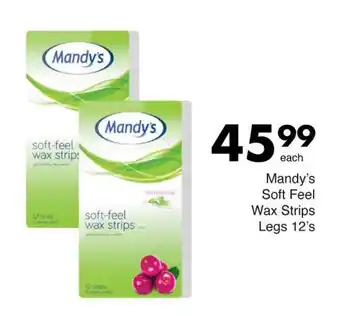 Save Mandy's Soft Feel Wax Strips Legs offer