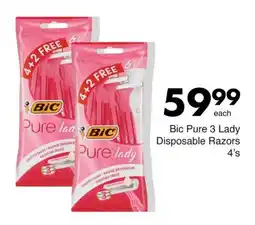 Save Bic Pure 3 Lady Disposable Razors offer