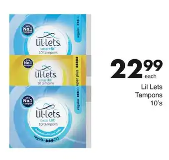 Save Lil Lets Tampons offer