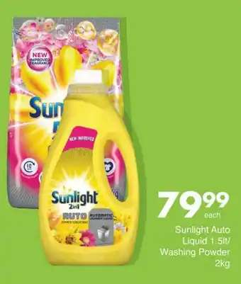 Save Sunlight Auto Liquid/ Washing Powder offer