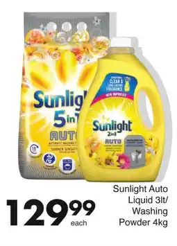 Save Sunlight Auto Liquid/ Washing Powder offer