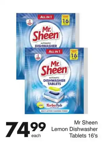 Save Mr Sheen Lemon Dishwasher Tablets offer