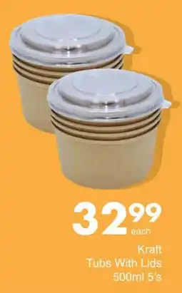 Save Kraft Tubs With Lids offer
