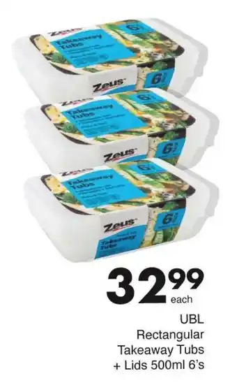 Save UBL Rectangular Takeaway Tubs + Lids offer