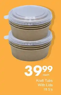 Save Kraft Tubs With Lids offer