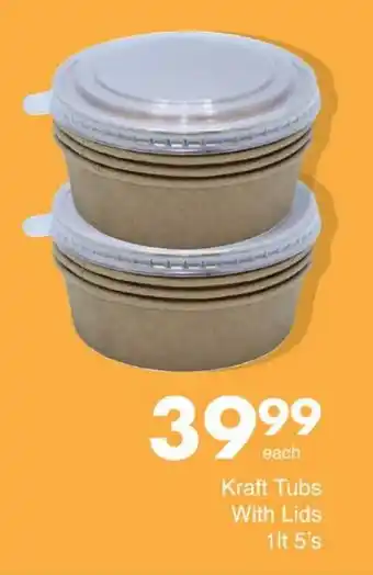 Save Kraft Tubs With Lids offer