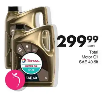 Save Total Motor Oil SAE 40 offer