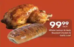 President Hyper Whole Lemon & Herb Roasted Chicken & Garlic Loaf offer