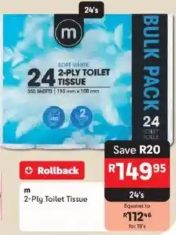 Makro m 2-Ply Toilet Tissue offer