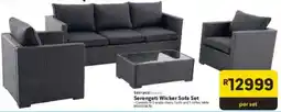 Makro Terrace Leisure Serengeti Wicker Sofa Set offer