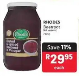 Makro RHODES Beetroot offer