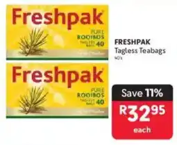 Makro FRESHPAK Tagless Teabags offer