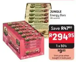 Makro JUNGLE Energy Bars offer