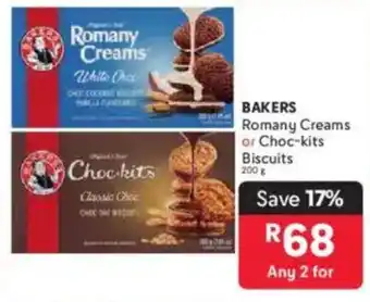 Makro BAKERS Romany Creams or Choc-kits Biscuits offer
